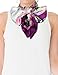 Dahlia Women's 100% Square Silk Scarf - Laurent Monteil Irises Painting - Purple