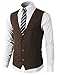 H2H Mens Formal Slim Fit Premium Business Dress Suit Lightweight Vests