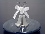 Silver Wedding Bell Pearl White Calla Lily Decoration (Set of 6)