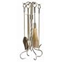 Uniflame 5 Piece Polished Iron Finish Toolset with Twist Handles