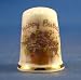 Porcelain China Collectable Thimble - Happy Birthday Floral -- Free Gift Box