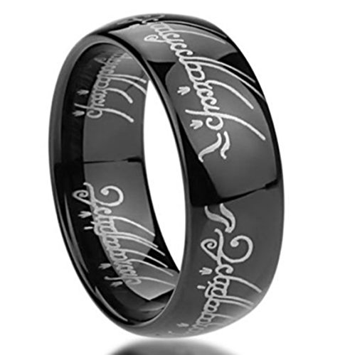 King will mens 8mm tungsten carbide ring black lord of …