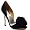 Badgley Mischka Women's Randall Peep-Toe Pump,Black Satin,8.5 M US