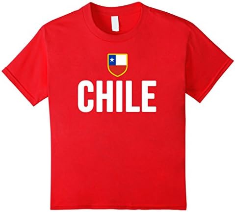 Kids CHILE T-shirt 2016 National Tee Chilean Flag Men Women Kids 12 Red