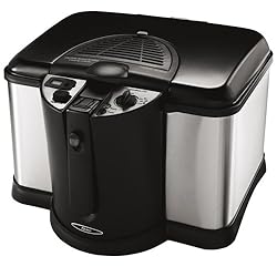 Oster CKSTDFZM70 4-Liter Cool Touch Deep Fryer, Black and Stainless Steel
