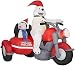 6 Ft. - Gemmy Christmas Airblown Inflatable - Polar Bear on Motorcycle with Penguin in Sidecar