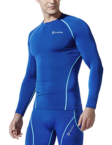 TM-R11-BLSZ_X-Large j-2XL Tesla Men's Cool Dry Compression Baselayer Long Sleeve Baselayer T Shirts R11