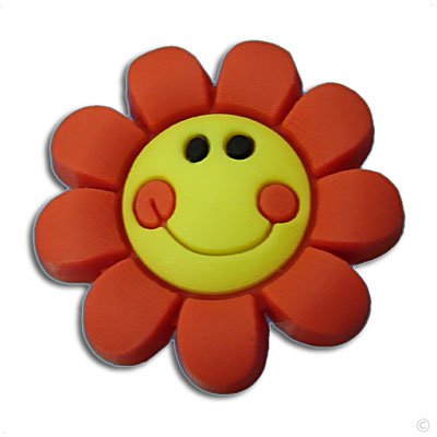 Produkt-Bild: Sunface rot/gelb, style your Crocs #1415 Fun Charms, Stickers | Clogs - funnyClips