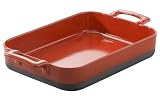 Revol Eclipse 3.85 Quart Rectangular Baking Dish, Red
