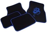Universal Car Mat Set - 4 piece- Blue Dragon Motif