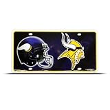 Minnesota Vikings Metal Nfl Sport License Plate Wall Sign Tag