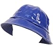 Rain Bucket Hat Cap Waterproof Packable Adjustable Blue