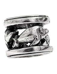 Silverado Three Dolphins Silver Charm - Fits On Pandora Chamilia And Troll Bracelets