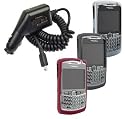4 Pieces Value Combo of White, Dark Red and Gray Silicone Skin Cover Case with Car Charger for Blackberry Curve 8300 8310 8320 8330