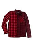 Charles & 1/2 Red And Black Buffalo Check Plaid Long-Sleeved Woven