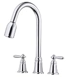 Danze D417017 Melrose Double-Handle Kitchen Faucet with Pull Down Lever Handles, Chrome