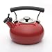 Circulon Contempo Teakettle 2-Quart Whistling Enamel, Red