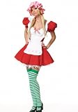 3Pc Strawberry Shortcake Girl Sexy Holiday Party Costume