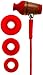 Symphonized Kids Volume Limited Premium Wood in-Ear Noise-isolating Headphones, Earbuds, Earphones with Mic (Firetruck Red)