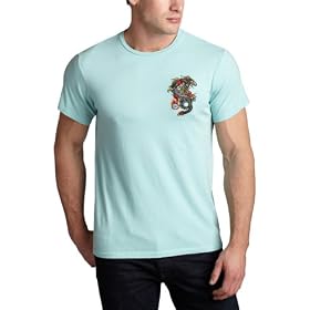 Ed Hardy Men's Crew Neck Tee With Dragon Logo