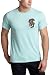 Ed Hardy Men's Crew Neck Tee With Dragon Logo,Aqua,X-Large