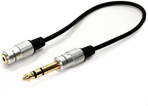 EIOU Metal 6. 35mm 1/4 Inch Stereo Plug male to 3. 5mm Stereo Jack female cable