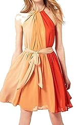 Off the Shoulder Chiffon Summer Above the Knee Mini Dress 