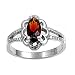 Sterling Silver Baby Ring - 2mm Band Width - 11mm Face Height - Sizes: 1,3,4,5 Garnet CZ