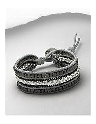 Cotton Bracelet In White Base