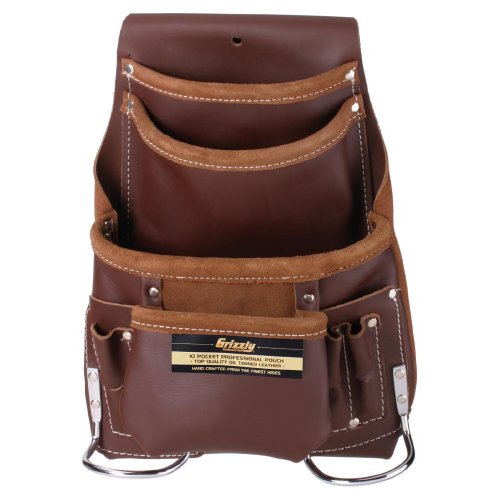 Grizzly H7682 10 Pocket Leather Pouch