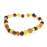 Baroque Amber Teething Anklet - Multi Colour