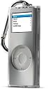 Belkin Acryl Metall Etui mit Karabinerhaken für Apple iPod nano 2. Generation silber