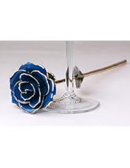 Home: [DeFaith] Long Stem 24K Gold-Dipped Rose. Love a lifetime. Best Gift for Valentines Day, Mothers Day, Thanksgiving Day, Christmas, Anniversary, Birthday Gift (Blue) - Defaith