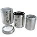 Kitchen & Housewares : Stainless Steel Canisters - Clear Tops - 3-Size Set