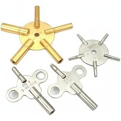 12 American Clock Keys Two 5 Pronged Winding Tools New
