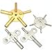 12 American Clock Keys Two 5 Pronged Winding Tools New