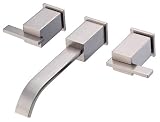 Danze D301644BN Sirius Double- Handle Wall Mount Lavatory Faucet, Brushed Nickel
