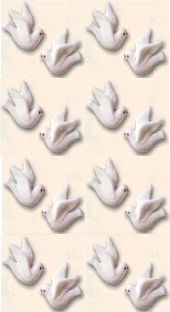 Dove Cakes, Cupcakes, Cookies - White Dove Shaped Edible Hard Sugar Decorations (16 pcs) by Lucks