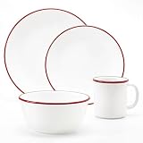 Hoops Red 16-pc. Luxe Dinnerware Set