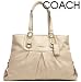Authentic Coach Bone White Leather Ashley Large Carryall Satchel Bag 15513
