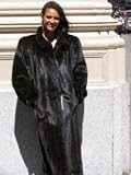 EXQUISITE MAHOGANY MINK FUR COAT sz14