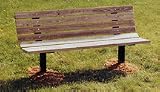 6' Inground Single Sided Park Bench (Framework Only)