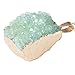 MJARTORIA Gold Color Bezel Raw Natural Stone Healing Power Green Quartz Pendant Druzy Necklace