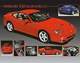 Ferrari 550 Maranello FINEST BRAND CANVAS Print With Added Heavy BRUSHSTROKES Unknown 20x16