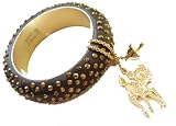 06 Holiday Disney Couture BamBi Mushroom Golden Brown Crystal Bangle