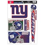 New York Giants 11x17 Jumbo Ultra Decal Set