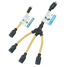 Coleman Cable 09023 20-Inch 12-Gauge 3-Conductor 600-Volt 20 Amp W-Adapter by Coleman Cable