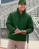 Harriton Mens 100% Nylon Taffeta Zipper Stadium Jacket. M790