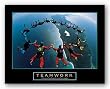 Teamwork - Skydiving by Anonymous 24"x15.75" Art Print Poster