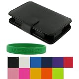 Premium Leather Storage Case for Garmin n  vi 200W 250W 260W 205W 255W 265 4.3-Inch Widescreen Bluetooth Portable GPS Navigator (GPS Not Included) + Bouns Young Micro TM Live Green Wristband